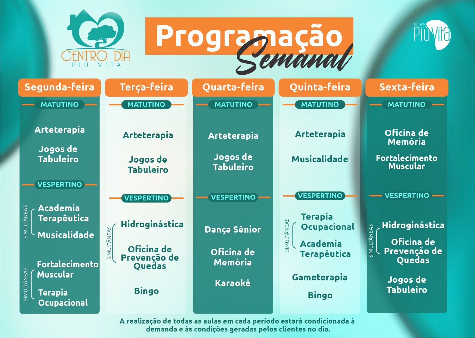 Programação Semanal Centro Dia